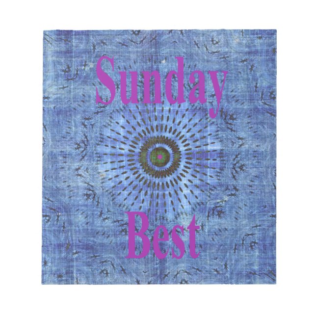 Bloc-note Belle Extraordinaire Design moderne Denim : Dimanc (Devant)