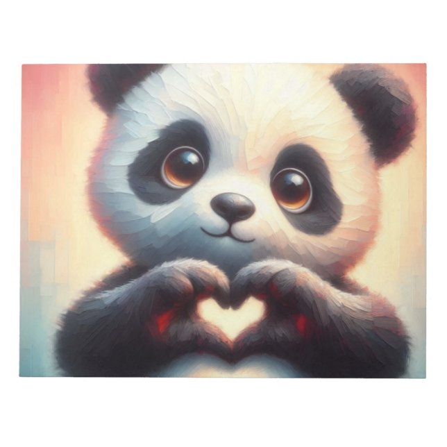 Bloc-note Belle Love Heart Panda (Devant)