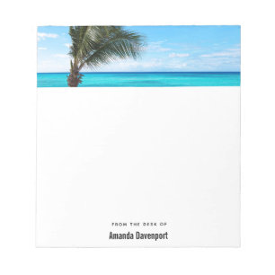 Bloc-note Belle mer tropicale briseuse de palmier