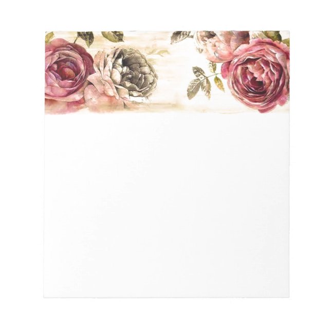 Bloc-note Belle peinture florale victorienne (Devant)