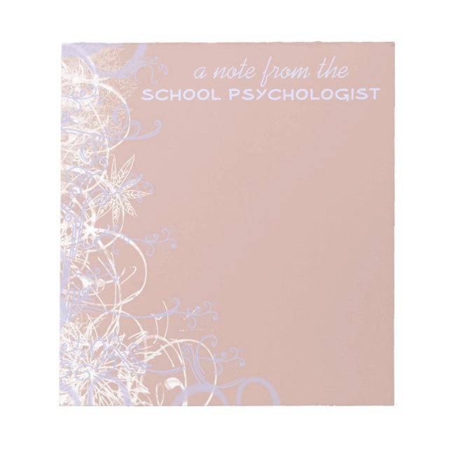 Bloc-note Belle Psychologue Scolaire Note Pad (Devant)
