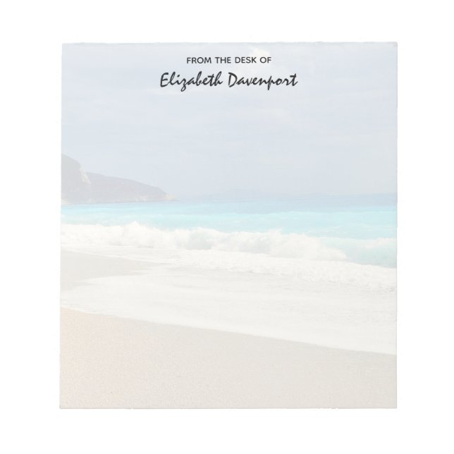 Bloc-note Belle Turquoise Bleue Mer Tropicale Photographie (Devant)