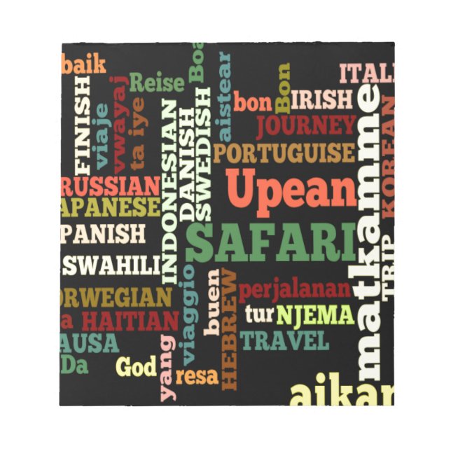 Bloc-note Bénédiction de voyage internationale (Devant)