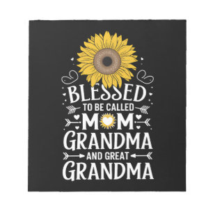 Bloc-note Bénie d'être appelée maman grand-mère Grand Tourne