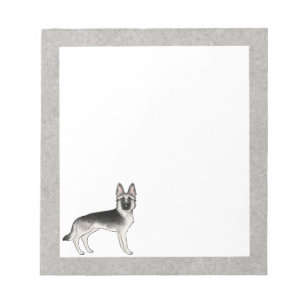 Bloc-note Berger Allemand Silver Sable Mignon Chien GSD Dess