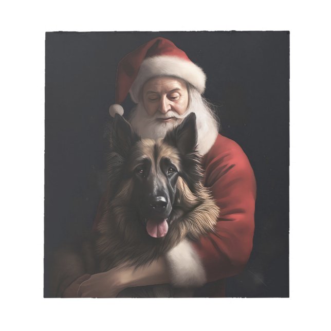 Bloc-note Berger belge Père Noël Noël festif (Devant)