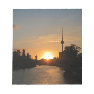 Bloc-note Berlin Allemagne Skyline Night Carte Postale Ferns