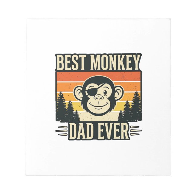 Bloc-note Best Monkey Dad Ever Vintage Monkey Father Shirt_1 (Devant)
