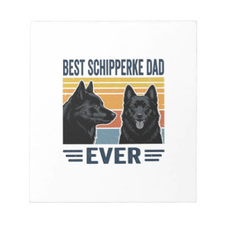 Bloc-note Best Schipperke Dad Ever Retro Dog Vector Design_1