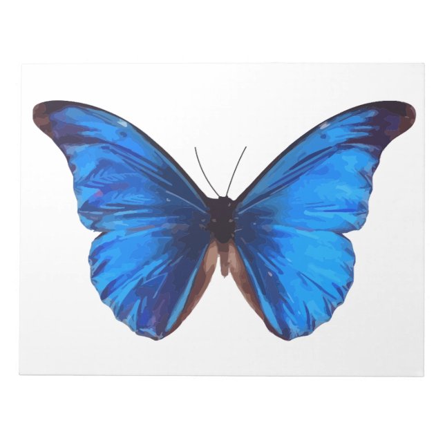 Bloc-note Beurre animal Insect Nature Morpho Bleu Post-it (Devant)