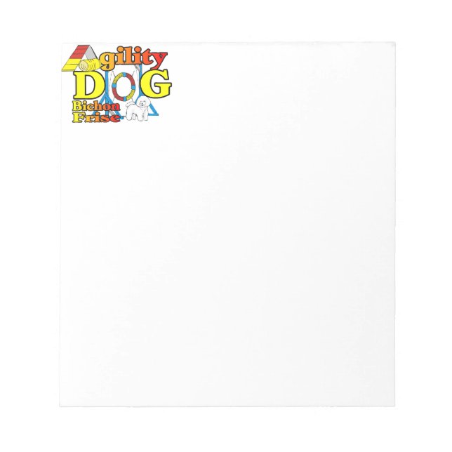 Bloc-note Bichon Frise Agilité (Devant)