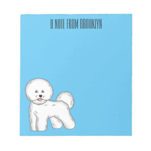 Bloc-note Bichon frise dog dessin animé