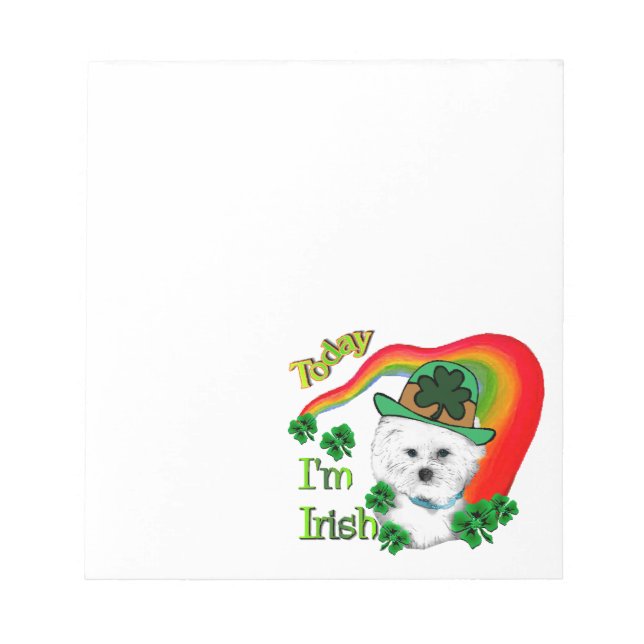 Bloc-note Bichon Frise St patrick (Devant)