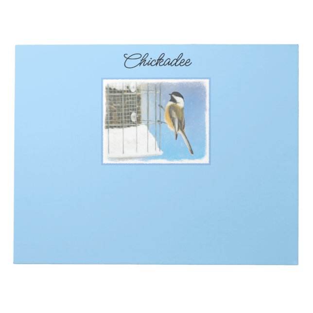 Bloc-note Bickadee sur la peinture d'alimentation - Oiseaux  (Devant)