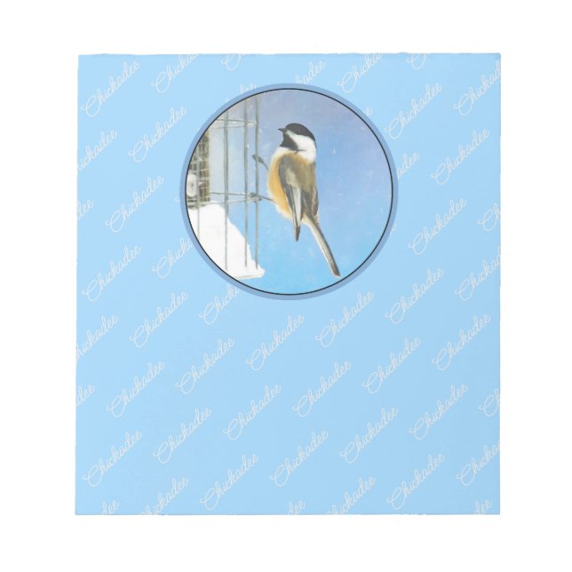 Bloc-note Bickadee sur la peinture d'alimentation - Oiseaux  (Devant)