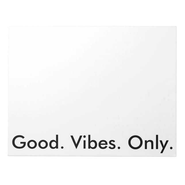 Bloc-note Bien. Vibes. Seulement. (Couleurs et texte personn (Devant)