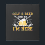 Bloc-note Bière Drinker Golf Et Bière Anniversaire<br><div class="desc">Bière Drinker Golf Et Bière Anniversaire</div>