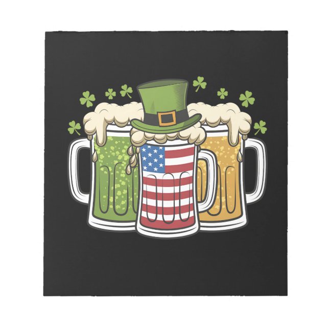 Bloc-note Bière irlandaise Irlande États-Unis Drapeau améric (Devant)