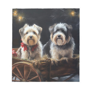Bloc-note Biewer Terrier enneigé Traîneau Décor Noël