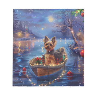 Bloc-note Biewer Terrier Noël Festive Voyage