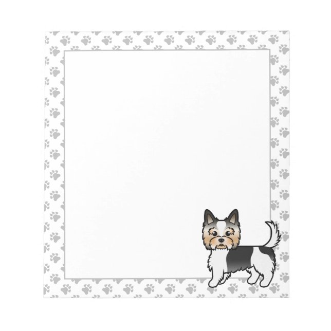 Bloc-note Biewer Yorkshire Terrier Yorkie Cartoon Dog (Devant)