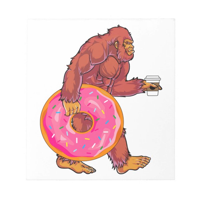 Bloc-note Bigfoot drôle marcher avec la grande beigne et le  (Devant)