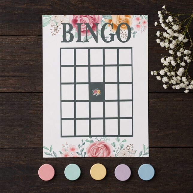 Bloc-note Bingo Baby Shower Rose Dorée (Créateur téléchargé)