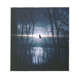 Bloc-note Bird at moonlight