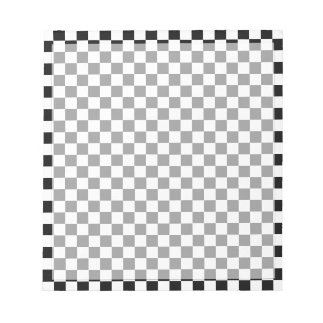 Bloc-note Black and White Classic Checkerboard by STaylor (Devant)