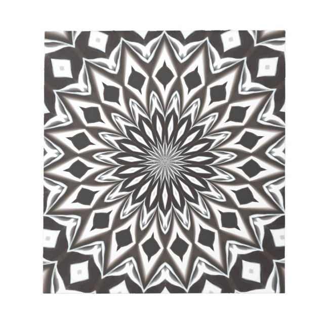 Bloc-note Black And White Decorative Mandala (Devant)