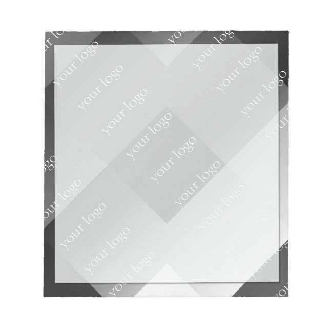 Bloc-note Black and white geometric personalized (Devant)