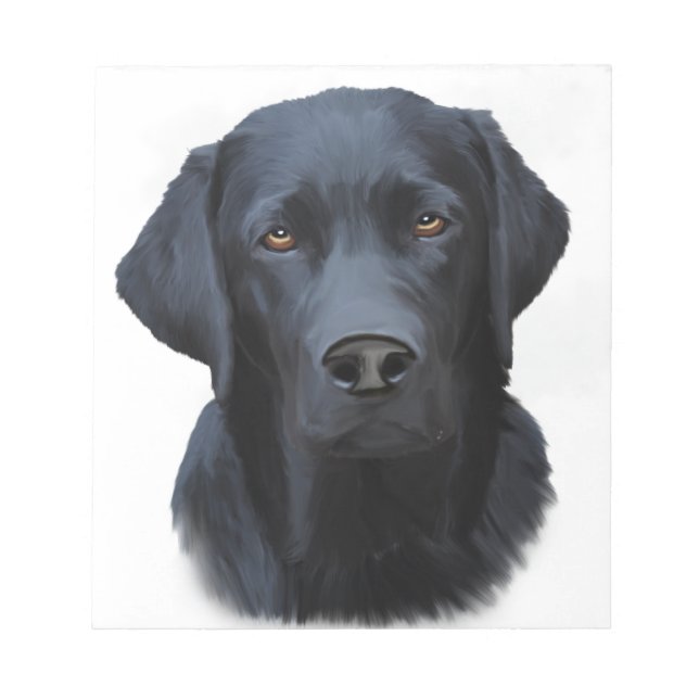 Bloc-note Black Labrador Dog Water Couleur Art Peinture (Devant)