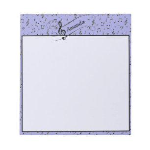 Bloc-note Black Musical personnalisé