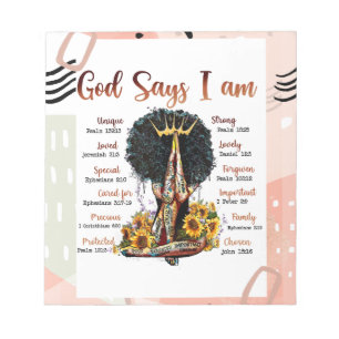 Bloc-note Black Queen Melanin Femme Peau Brown Sista Magie