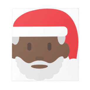 Bloc-note black santa claus emoji