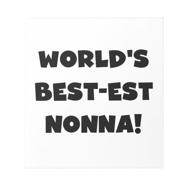 Bloc-note Black Text Meilleurs T-shirts et cadeaux Nonna (Devant)