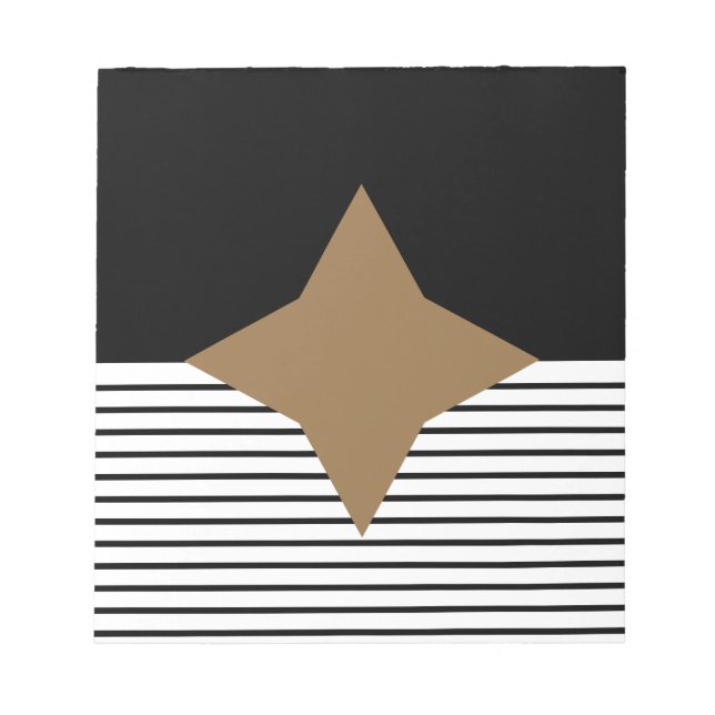 Bloc-note Black White Colorblock & Brown Diamond (Devant)