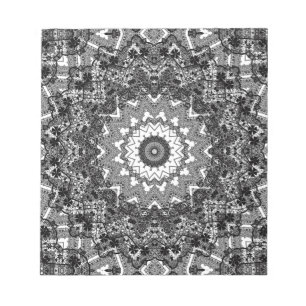 Bloc-note Black white, openwork, mandala