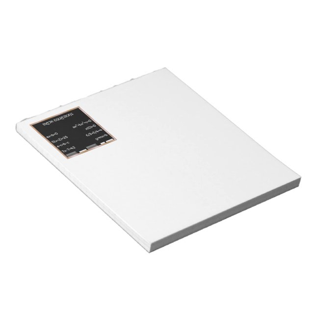Bloc-note Blackboard avec équations de math (Incliné)