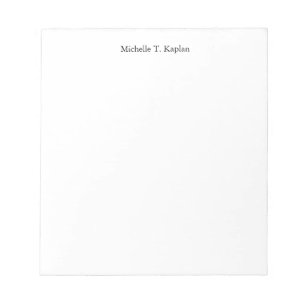 Bloc-note Blanc Simple Professionnel Classique Minimaliste