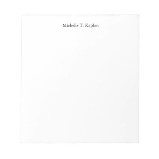 Bloc-note Blanc Simple Professionnel Classique Minimaliste