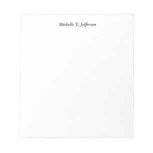 Bloc-note Blanc Simple Professionnel Classique Minimaliste