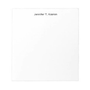 Bloc-note Blanc Simple Professionnel Moderne Minimaliste