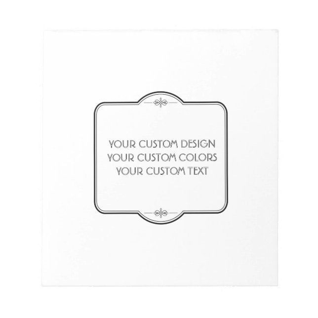 Bloc-note BLANC Votre Design Ici - (Devant)