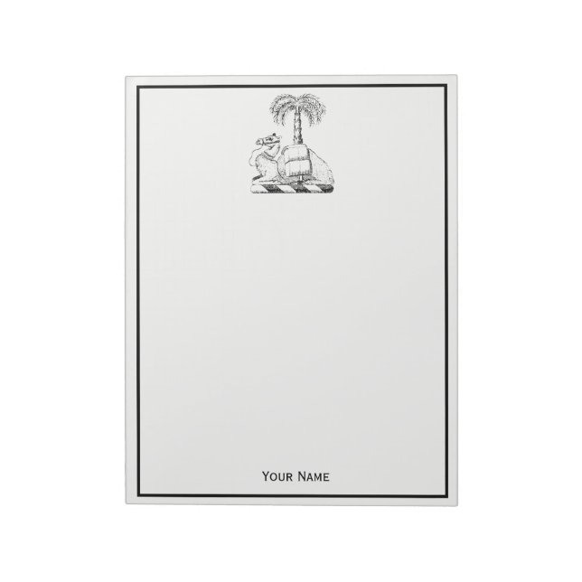 Bloc-note Blason Prépa Chameau Palmier Armoiries (Tourné)