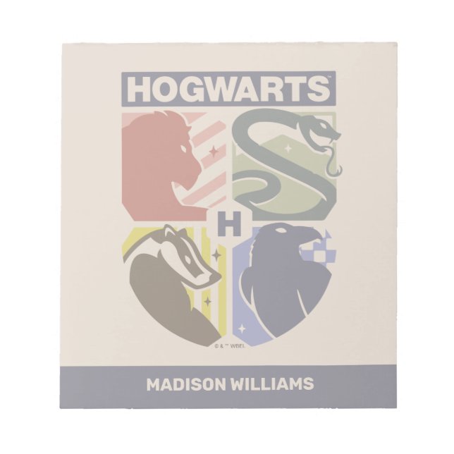 Bloc-note Blason timbré vintage HOGWARTS™ (Devant)