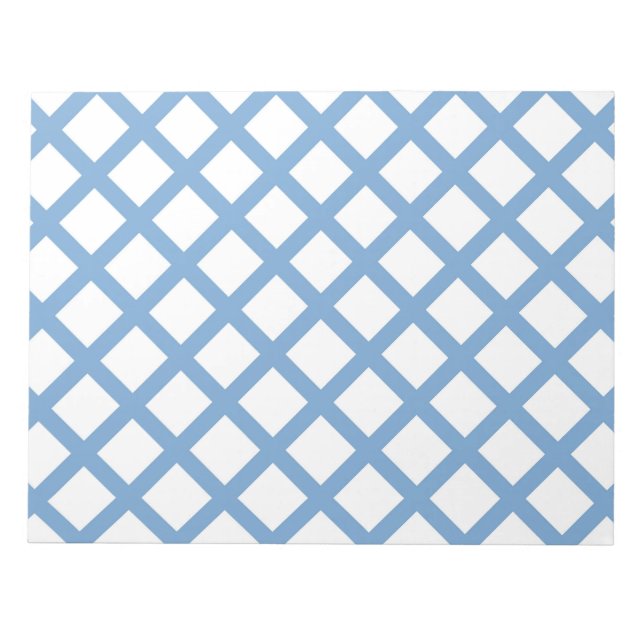 Bloc-note Bleu Blanc Arlequin Diamond Motif (Devant)