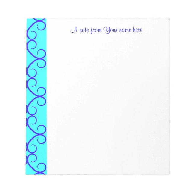 Bloc-note Bleu colorimétrique (Devant)
