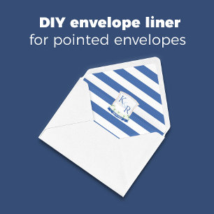 Bloc-note Bleu crête nautique do-it-yourself Mariage Envelop