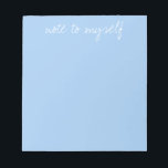 Bloc-note Bleu de bébé personnalisé<br><div class="desc">Personnalisez le texte,  ajoutez vos initiales,  supprimez-le. Texte blanc sur un arrière - plan bleu bébé.</div>